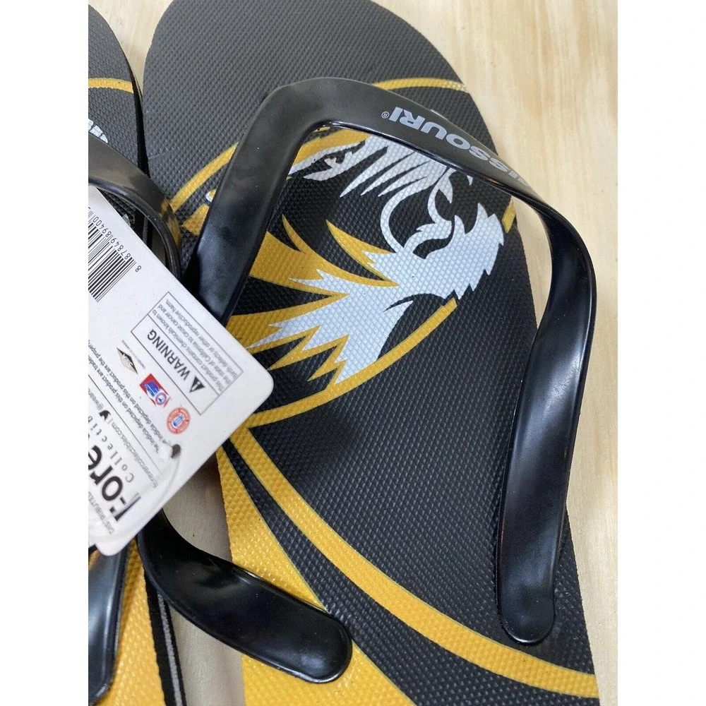 Missouri Tigers NCAA Flip Flops Team Logo College NWT Various‎ Sizes Unisex
